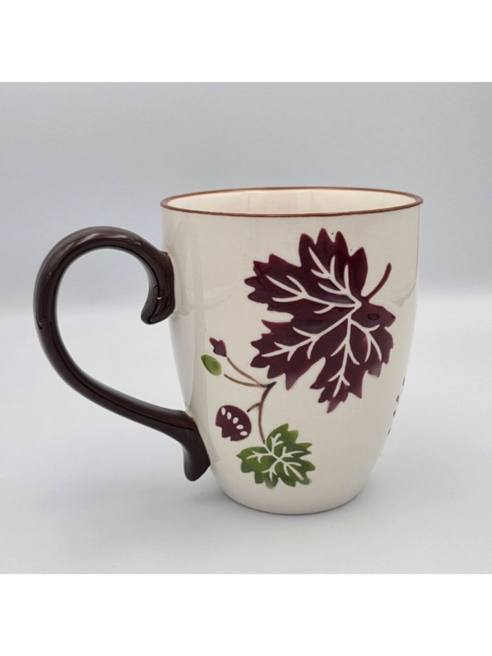 Owl-Themed Ceramic Mug Brown Handle Colorful Designs 16oz - Picture 5 of 7